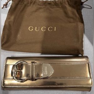 Gucci patent leather Romy clutch